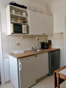 A kitchen or kitchenette at Dani Home Apartman