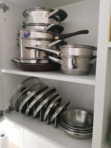 A kitchen or kitchenette at Dani Home Apartman