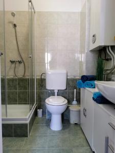A bathroom at Dani Home Apartman