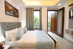 Katil atau katil-katil dalam bilik di Hotel Nature View Green Park Metro Couple Friendly New Delhi