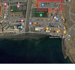 - une carte du complexe avec une carte de l'eau dans l'établissement Los Majos Fuerteventura, à Tarajalejo