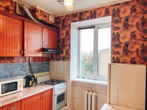 Virtuvė arba virtuvėlė apgyvendinimo įstaigoje apartment near metro station Darnitsa