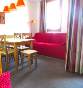 Χώρος καθιστικού στο Appartement 644 au pied des pistes de Belle Plagne