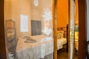 Postel nebo postele na pokoji v ubytování anoi tholos