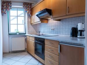 Kuchyň nebo kuchyňský kout v ubytování Appartementhof Stadler