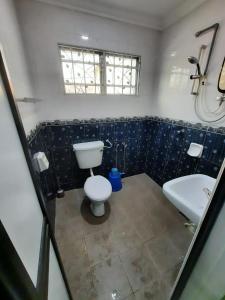 een badkamer met een toilet en een wastafel bij HOMESTAY DR. Z (MUSLIM HOMESTAY) in Klang