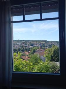 a view of a city from a window at Odenwald Heaven in Erbach im Odenwald