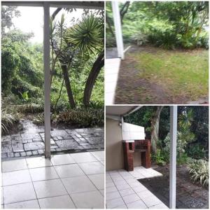 a collage of pictures of a park with a bench at Mia Haven 1 in Scottburgh