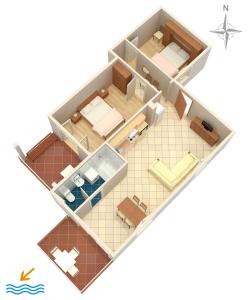 Plán poschodí v ubytovaní Apartments with a parking space Jadranovo, Crikvenica - 2377