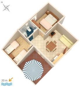 Půdorys ubytování Apartment Crikvenica 2354d