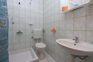 a bathroom with a toilet and a sink at Twin Room Selce 2362a in Selce