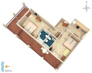 Půdorys ubytování Apartments and rooms with parking space Selce, Crikvenica - 2379