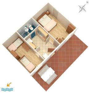 Plán poschodí v ubytovaní Apartments with parking spaces Selce, Crikvenica - 2381