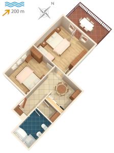 Plan piętra w obiekcie Apartments with a parking space Lovran, Opatija - 2342