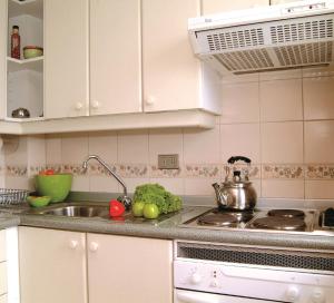 Kuchyň nebo kuchyňský kout v ubytování Apart Hotel Carampangue