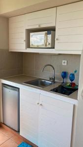 Kuhinja oz. manjša kuhinja v nastanitvi Studio Charme Créole Accès Plage
