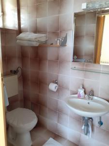 a bathroom with a toilet and a sink at Apartments and rooms by the sea Kampor, Rab - 12473 in Rab +43 photos
