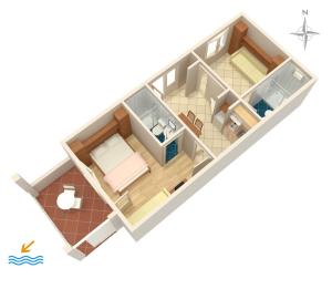 Půdorys ubytování Apartments by the sea Podgora, Makarska - 2615
