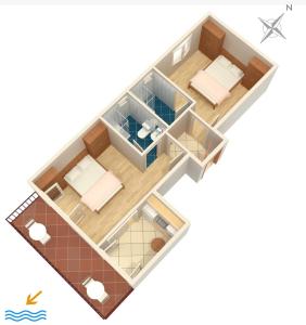 Půdorys ubytování Apartments by the sea Podgora, Makarska - 2614