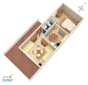 Plán poschodí v ubytovaní Apartment Milna 2461c