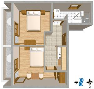 a floor plan of a house at Apartments with a parking space Mali Losinj (Losinj) - 2507 in Mali Lošinj