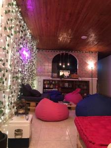 Posezení v ubytování Hospedaje Casa Rosa Jardín