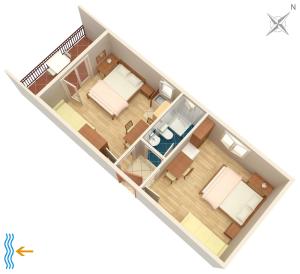 Půdorys ubytování Apartments with a parking space Tucepi, Makarska - 2676