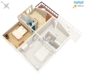 Půdorys ubytování Apartments by the sea Vis - 2428