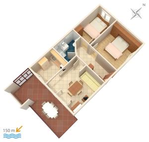 Půdorys ubytování Apartments by the sea Vis - 2470