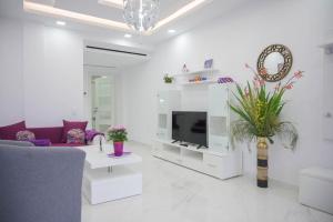 A television and/or entertainment centre at Diamond Luxury Villa Corfu