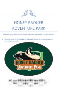 a logo for a honey baker adventure park at Nefes Dağyenice Doğada in Bursa