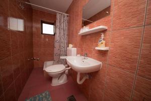 ein Bad mit einem WC und einem Waschbecken in der Unterkunft Rooms with a parking space Tordinci, Slavonija - 15159 in Tordinci