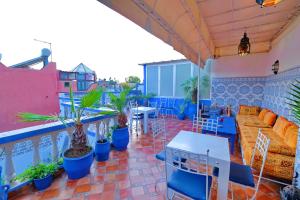 Balkón nebo terasa v ubytování Riad Hôtel Essaouira
