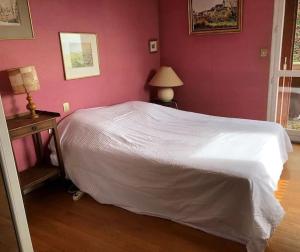 Łóżko lub łóżka w pokoju w obiekcie Villa au cœur des vignes de Chavignol