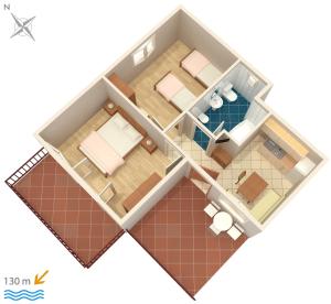 Plan piętra w obiekcie Apartments by the sea Banjole, Pula - 3002