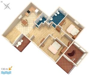 Plan piętra w obiekcie Apartments by the sea Banjole, Pula - 3002