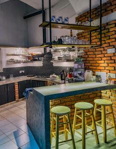 Kuchyň nebo kuchyňský kout v ubytování The Brick House Kandy