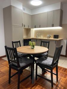 Kuchnia lub aneks kuchenny w obiekcie La Playa Apartament z ogródkiem