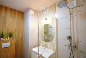 Koupelna v ubytování Apartments AQUA & SPA