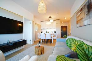 TV a/nebo společenská místnost v ubytování Apartments AQUA & SPA