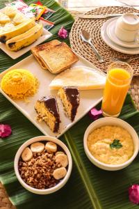 Možnosti snídaně pro hosty v ubytování Prana Eco Villa