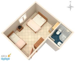 Půdorys ubytování Apartments with a parking space Gradac, Makarska - 2784