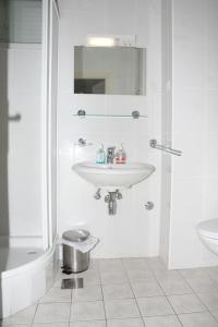 プリモシュテンにあるApartments by the sea Bilo, Primosten - 3090の洗面台、浴槽、トイレを備えたバスルーム