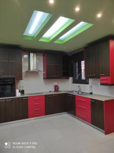 Kuchyň nebo kuchyňský kout v ubytování Christos House Souda