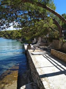 a view of a river with a tree overhead at Holiday home Marina in Sali