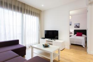 TV a/nebo společenská místnost v ubytování Key San Pau House Terrace - Barcelona + 11 fotografií