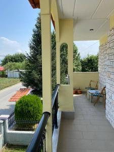 A balcony or terrace at Polys Apartment and Paraskevi studio with view
