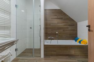 Koupelna v ubytování APARTMÁNY POD SJEZDOVKOU