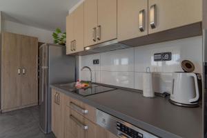 Kuchyň nebo kuchyňský kout v ubytování APARTMÁNY POD SJEZDOVKOU