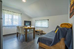 TV a/nebo společenská místnost v ubytování APARTMÁNY POD SJEZDOVKOU